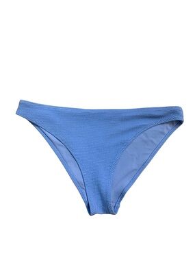 H&M Medium Light Blue Textured Bikini Bottom Coastal Nautical Summer Getaway